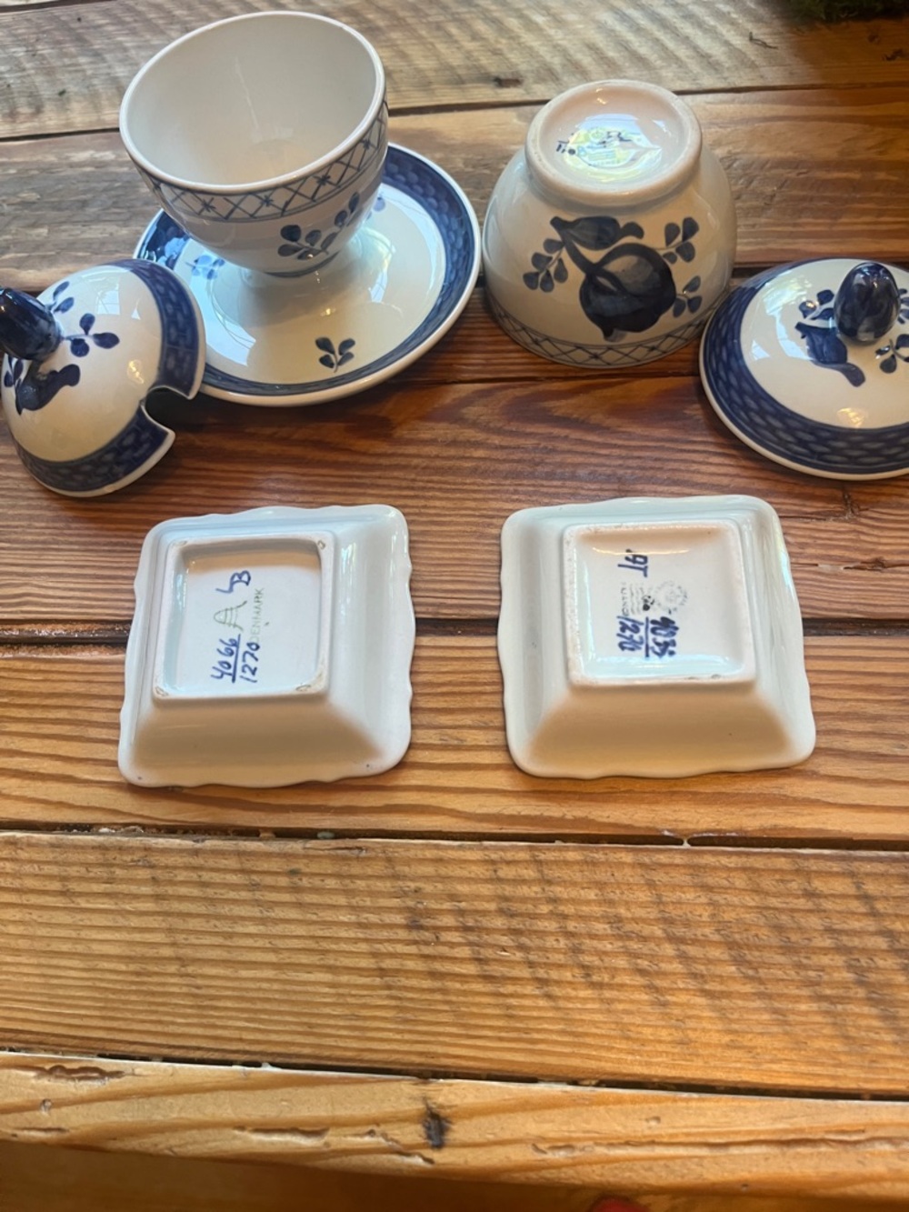 Royal Copenhagen Tranquebar Blue  Condiment Set - Picture 3 of 3